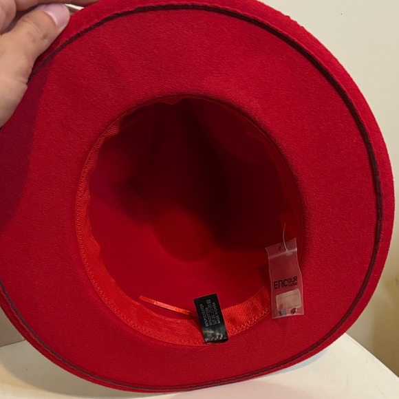 Glamorous Red Rhinestone Fedora - Picture 5 of 6